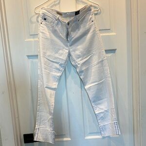 AG Adriano Goldschmied Women's White Straight Leg Jeans